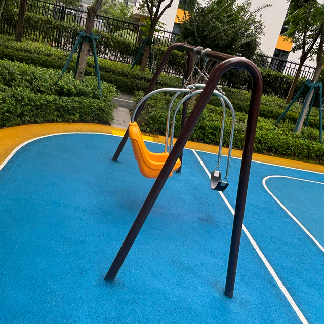 Durable Outdoor Double Swing Set for Park and Community Use