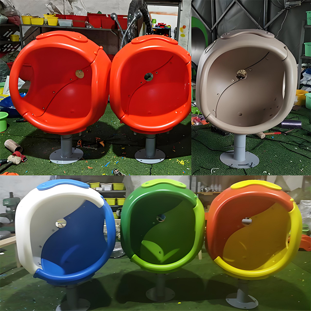 Outdoor Park Single-Seat Suspended Orb Swivel Chair for Kids