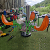 Outdoor Kids Playground Equipment Spring Seesaw 3 Seater Outdoor Garden Games Plastic Balance Seesaw