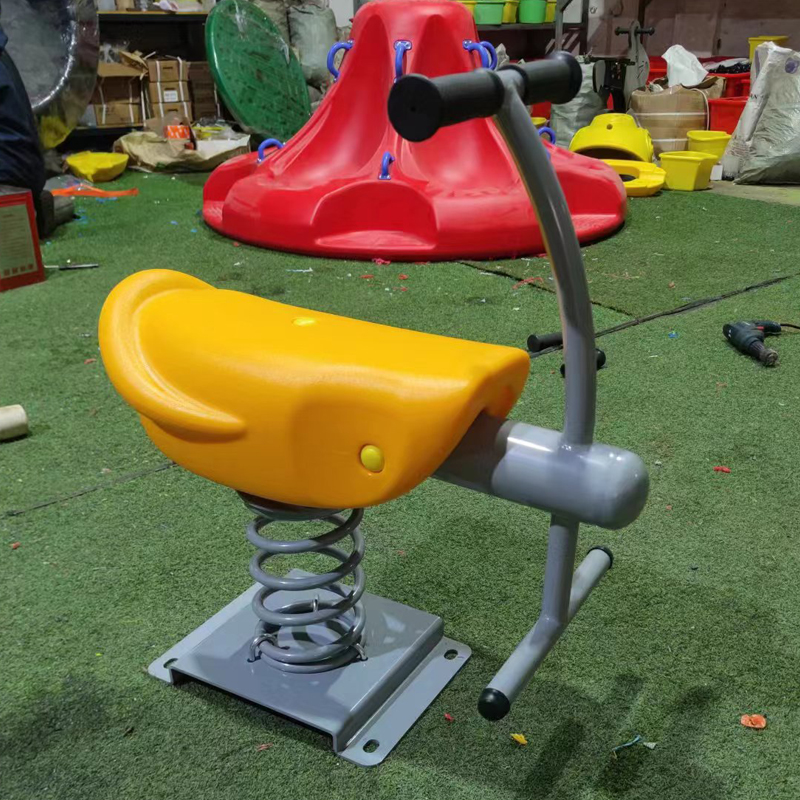 Factory Direct Sales Baby Rocking Spring Horse for Kids Indoor and Outdoor Amusement Park Plastic Seat