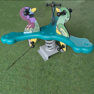 Children's Outdoor Plastic Seesaw Rocking Chair Outdoor Playground Spring Horse Toys the Seesaw Has Three Seats