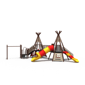 2025 Customized Outdoor Kids Playhouse with Jungle Climbing Plastic Slide Set Children's Fun Play Equipment