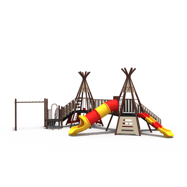2025 Customized Outdoor Kids Playhouse with Jungle Climbing Plastic Slide Set Children's Fun Play Equipment