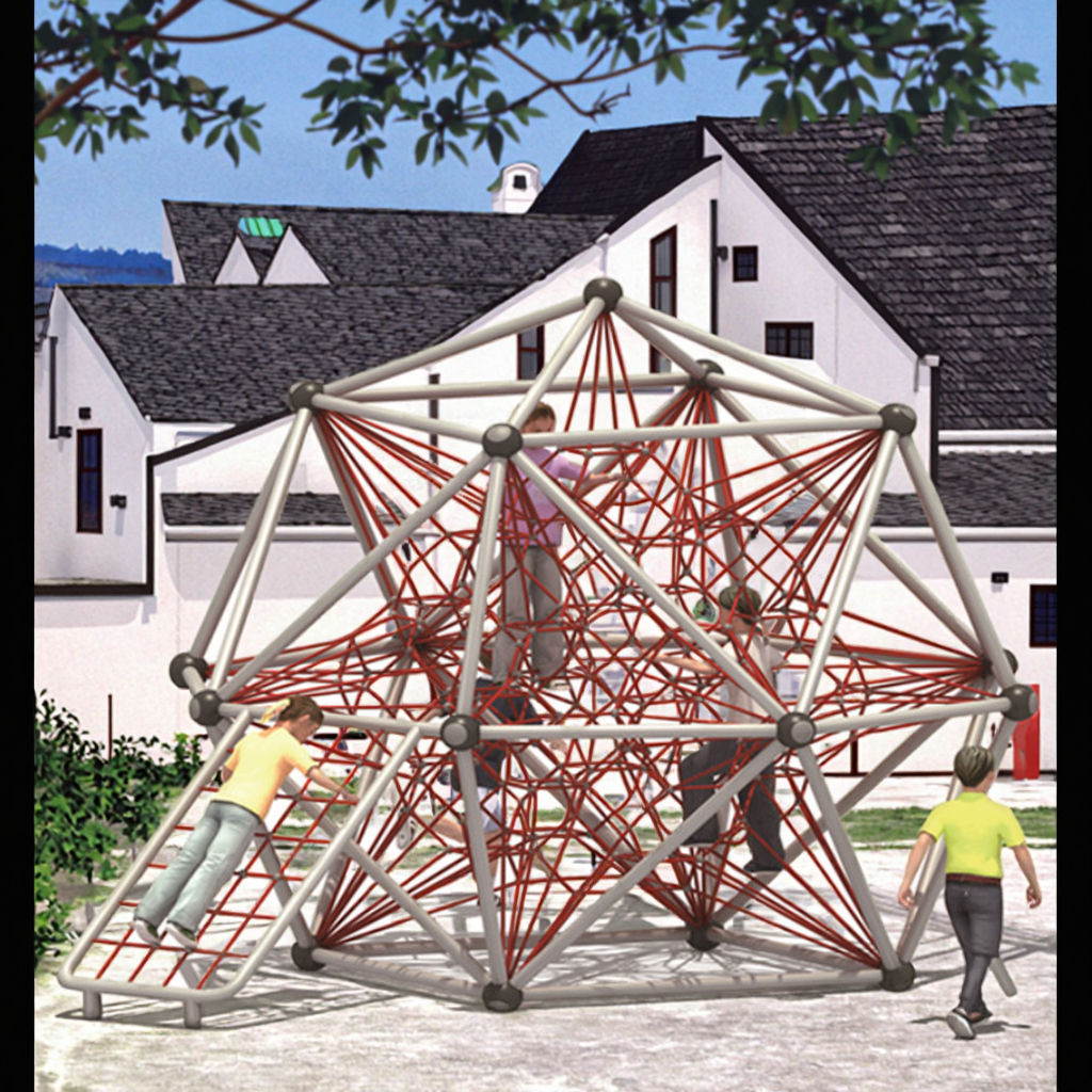 Customized Safety Bridge Tunnel Swing Reinced Jungle Pyramid Tower Outdoor Rope Climb Net Playground for Child