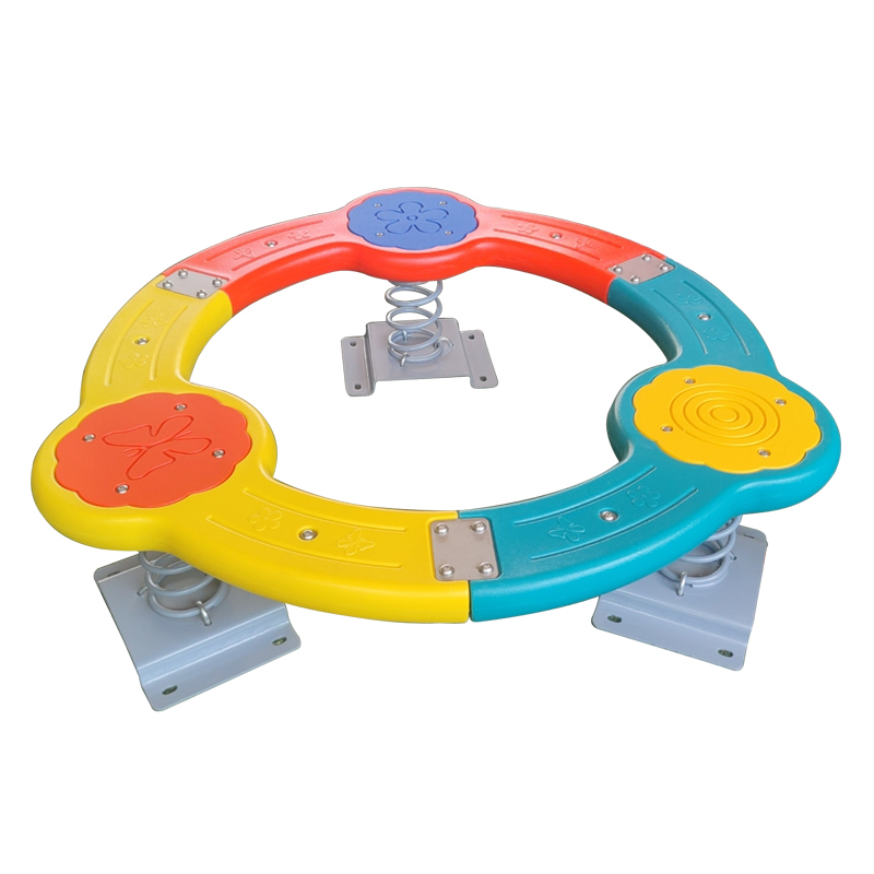 2025 New Round Spring Seat Children's Outdoor Balance Plastic Seesaw Large Outdoor Play Equipment