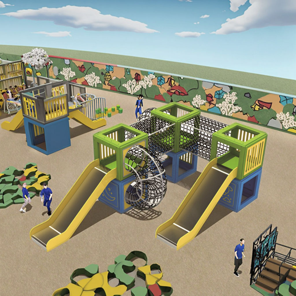 2025 New Net Playground Equipment Kids Climbing Outdoor Playground Rope Course for Kindergarten