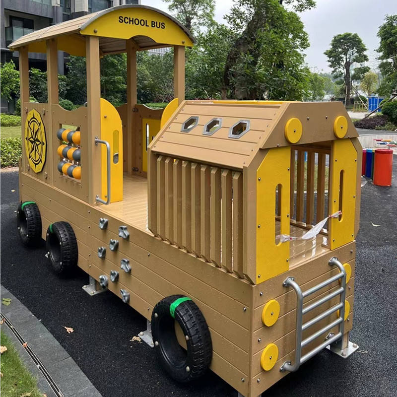 Train Slide Playhouse for Kids Toddler Outdoor Amusement Equipment for Home School Park Backyard Playground