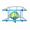 Modern Outdoor A-Frame Swing with Circular Net Seat