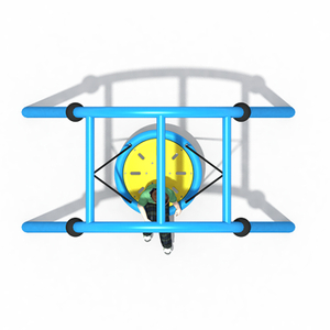 Modern Outdoor A-Frame Swing with Circular Net Seat