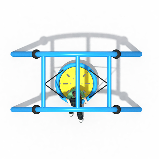 Modern Outdoor A-Frame Swing with Circular Net Seat