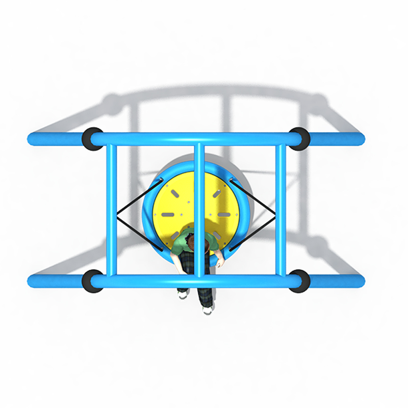 Modern Outdoor A-Frame Swing with Circular Net Seat