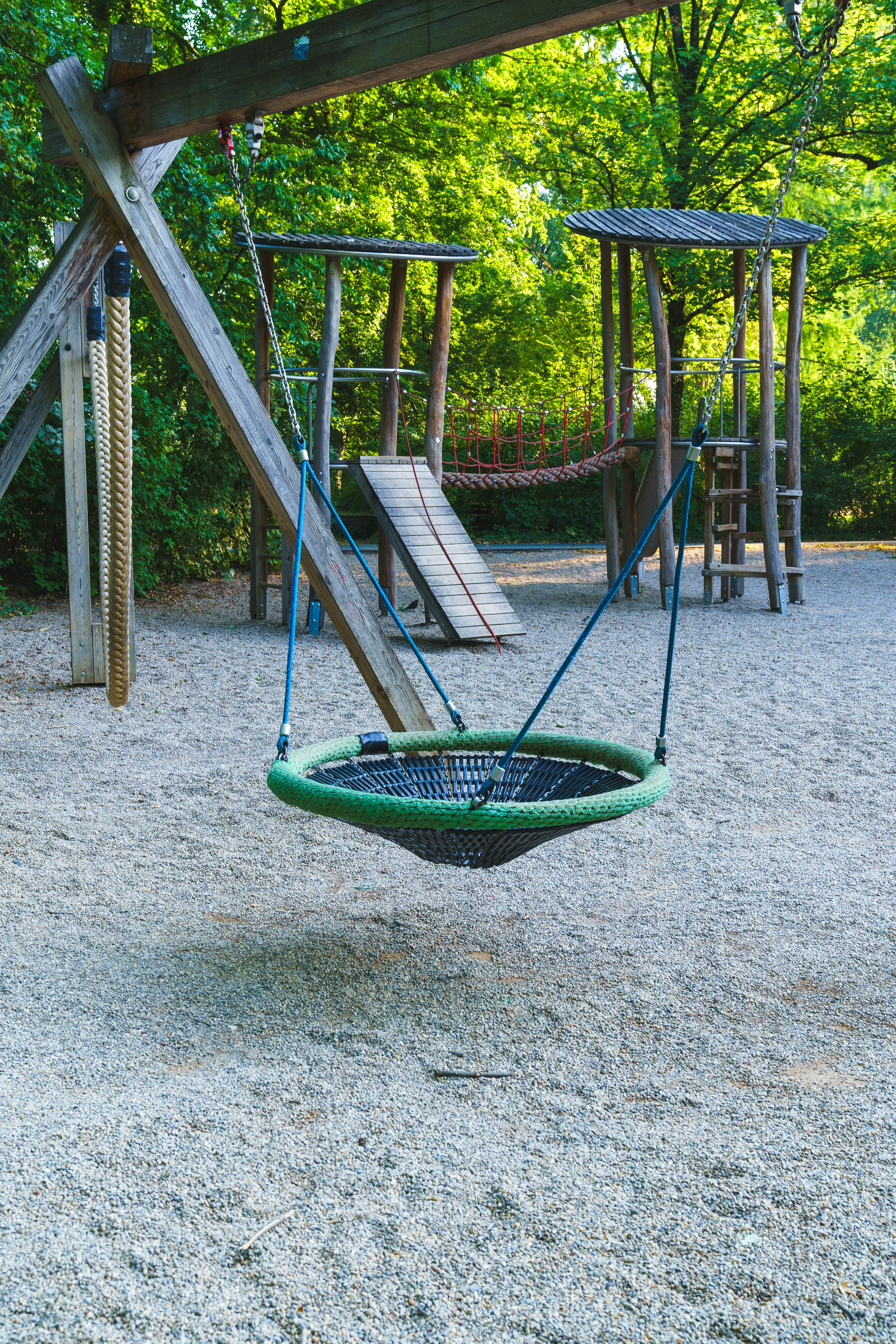 Kindergarten Outdoor Playground Metal Swing with Safety Seat for Baby Garden Slide Swing Set Outdoor for Children and Adult