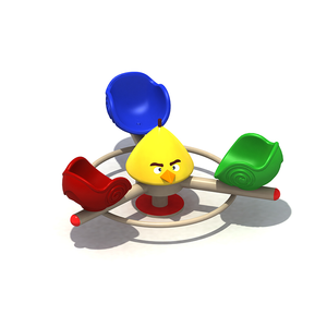 Colorful Playground Equipment Bird Swivel Chair for Children