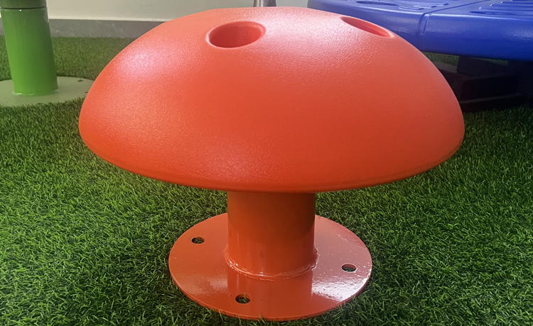 Plastic Mushroom Swivel Chair for Kids: Outdoor Park and Backyard Playground Set with Rotating Seats for Gardening and Play