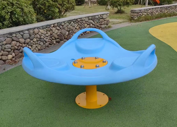 New design kids seesaw seat kindergarten carousel indoor and outdoor playground equipment