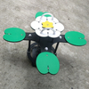 Children's outdoor garden game spring seesaw four-seater flower shape toddler seesaw playground toys hot sale