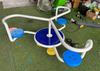 High-quality children's spring seesaw with safety guards, designed for outdoor playground equipment.