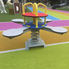 Customized Outdoor Playground Four Seater Children Spring Plastic Seesaw Carousel Play Equipment