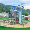 Outdoor Children's Playground Equipment combination slide for Park Yard Garden Schools and Sports VenuesOutdoor Children's Playground Equipment LLDPE Slide Swings Climbing Nets for Park Yard Garden Sc