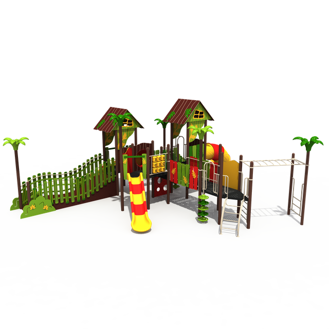 Children Outdoor Garden Playground Manufacturer High Quality PE Board Theme Park Equipment Kids Slide