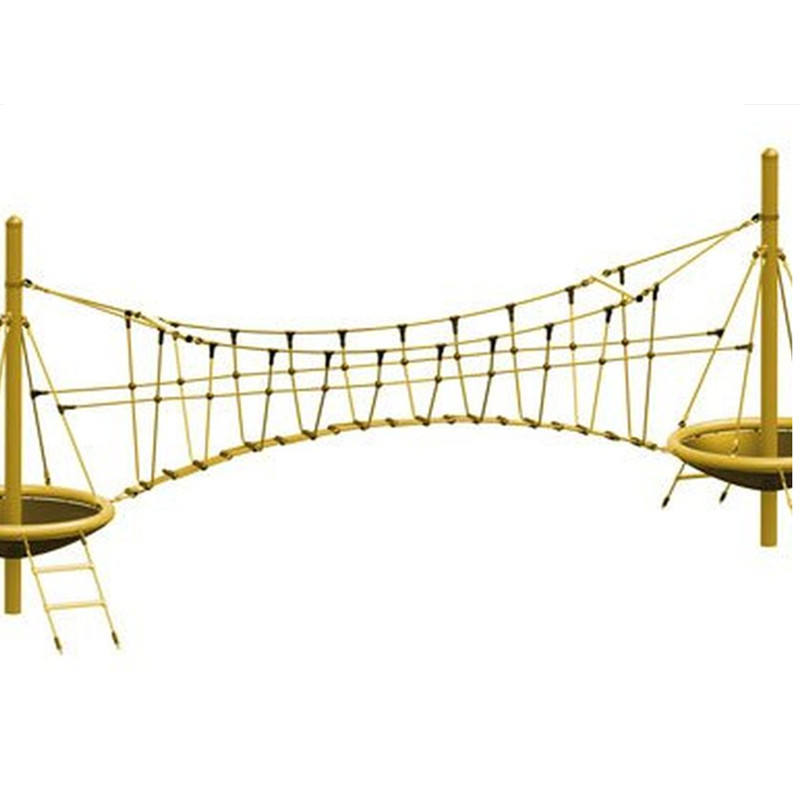 Large Outdoor Kids Climbing Net Structure with Bridge for Public Use Playground Adventure Sports Toy
