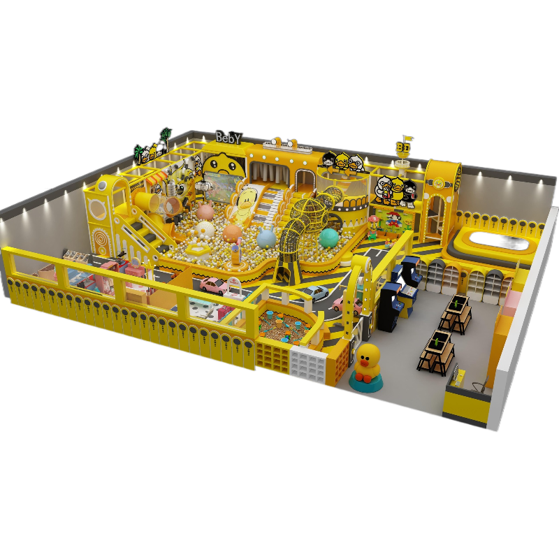 Customized Yellow Castle Theme Soft Play Center Kids Commercial Indoor Playground Equipment for Children's Amusement Park