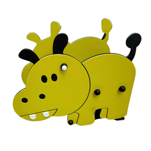 PE Board Custom Animal Style Children's Spring Rocking Horse Theme Park Amusement Facilities Toddler Trojan Horse Toys