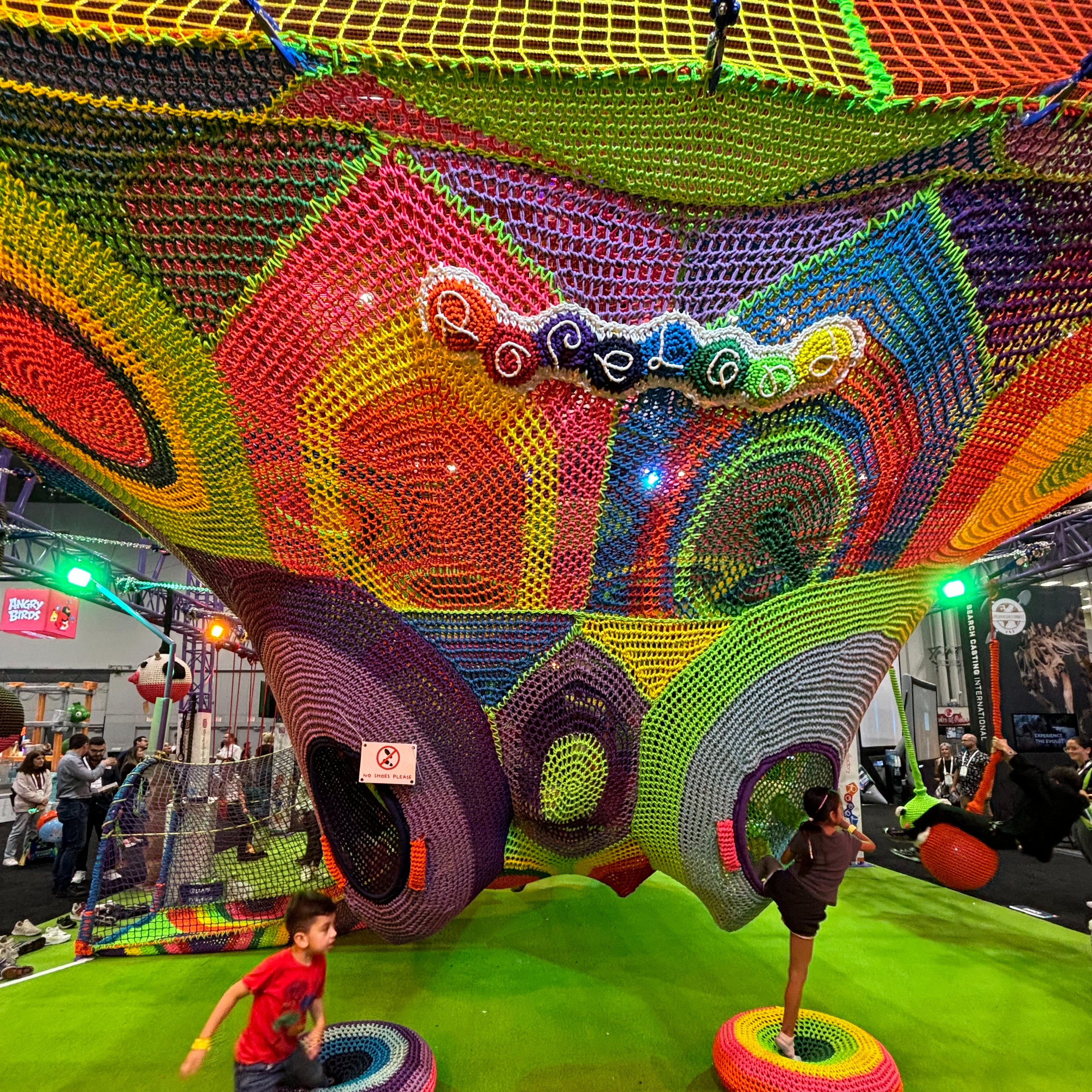 Rainbow Knitted Adventure Net