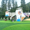 Free Design Space Theme Big Outdoor Play Equipment Stainless Slide Amusement Park Equipment Children Playground