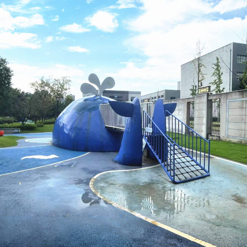 Custom Theme Kindergarten Outdoor Large Kids' Stainless Steel Unpowered Combination Slide Amusement Equipment Plastic Park Use
