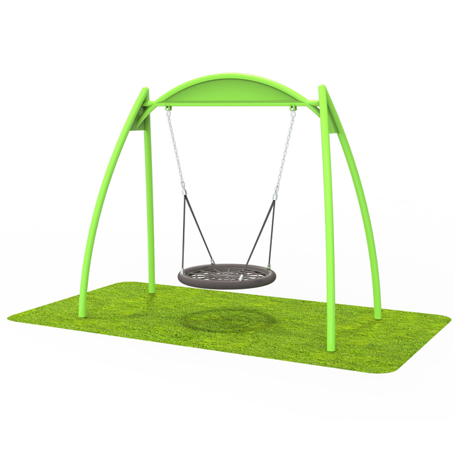 Outdoor A-Frame Swing with Circular Net Seat