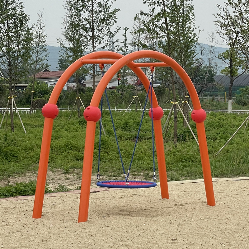 Outdoor Wave-Shaped Swing Set with Multiple Seats