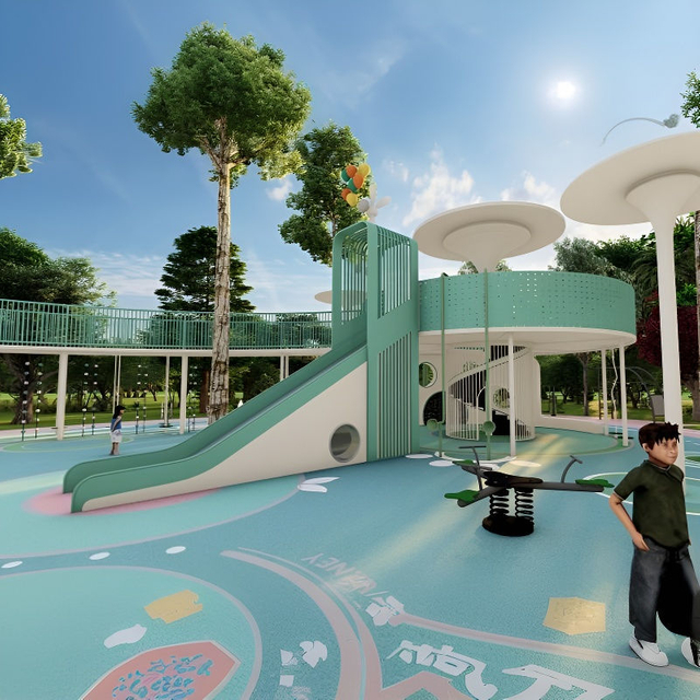Commercial Children Large Outdoor Playground Design Climbing Slide Combination for Kindergarten or School Play Area sports park Plastic Slide