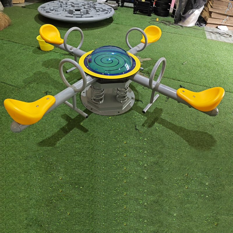 High-quality Children's Outdoor Four Seat Spring Seesaw Park Community Backyard Playground Equipment Fun Product