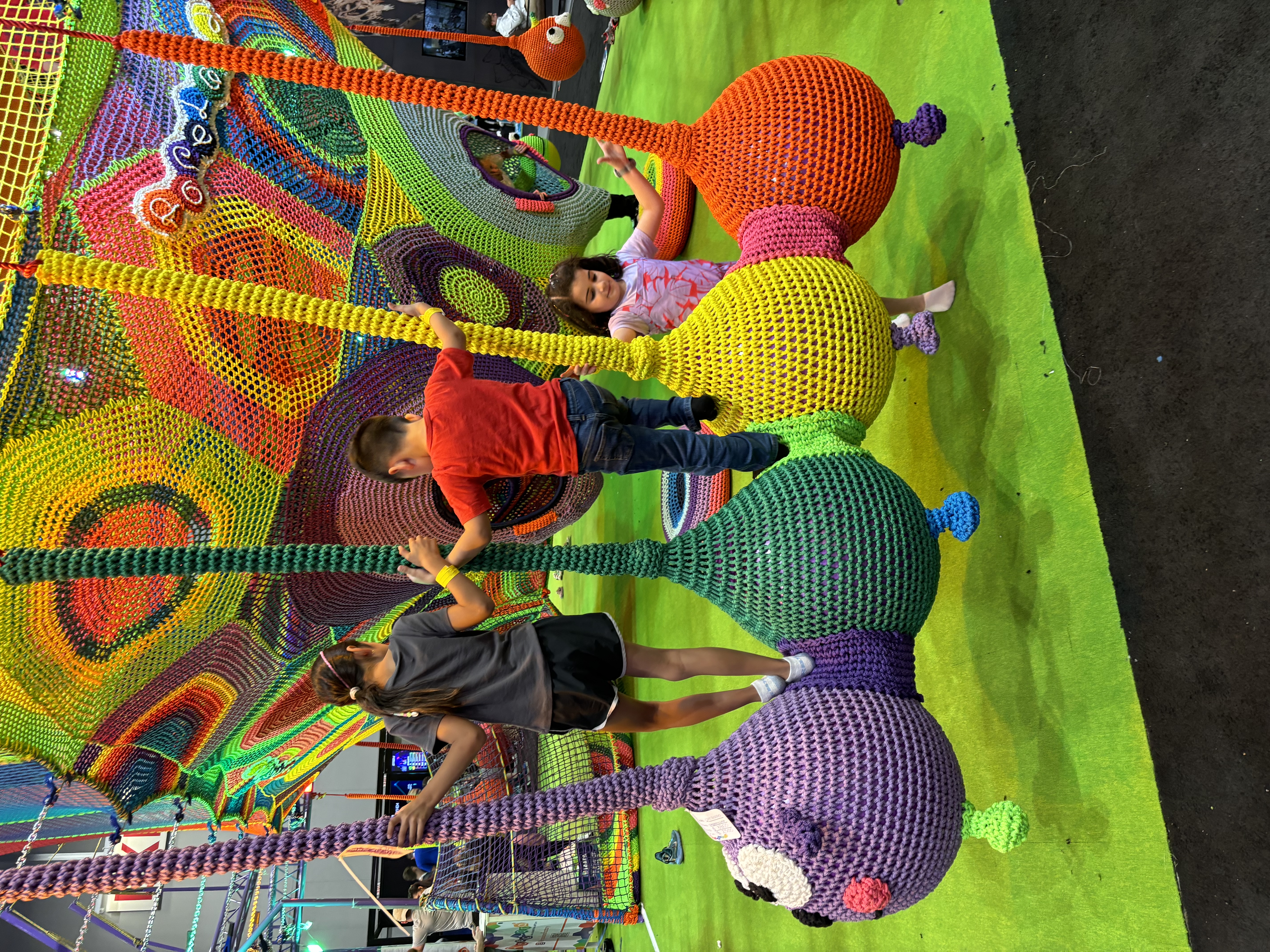 Rainbow Knitted Adventure Net