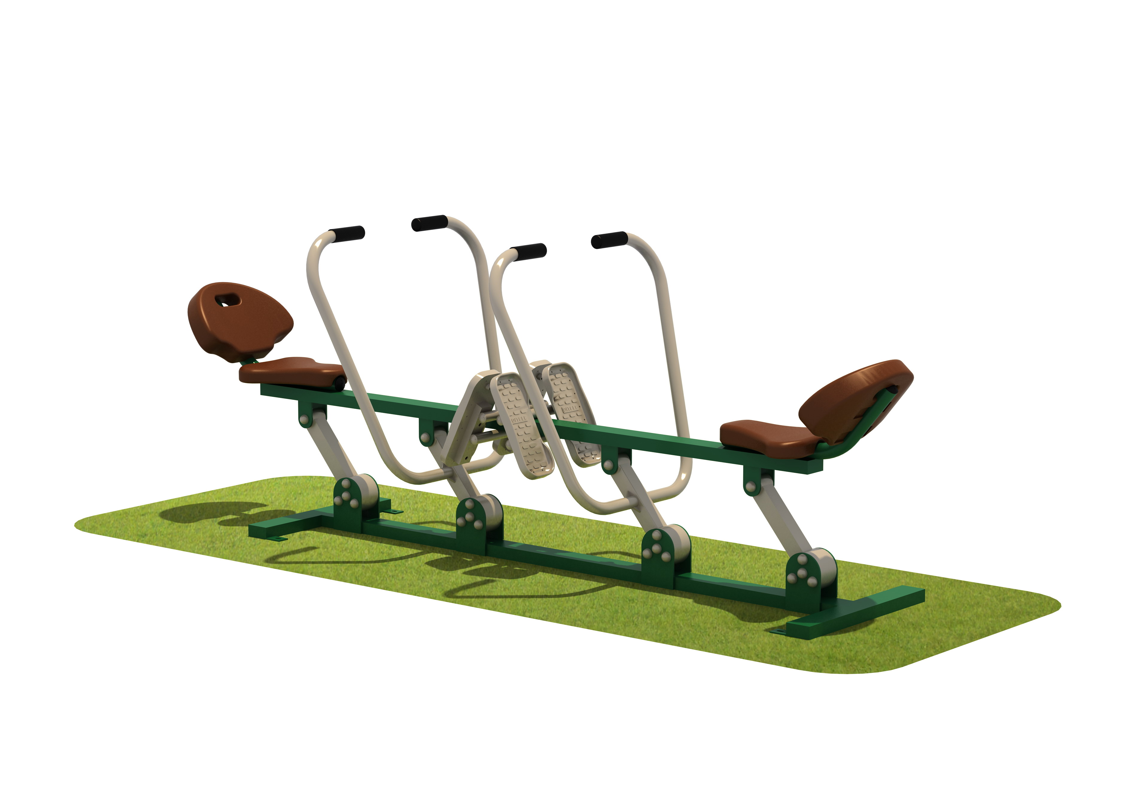 Outdoor Dual-User Rowing Machine for Full-Body Cardio and Endurance