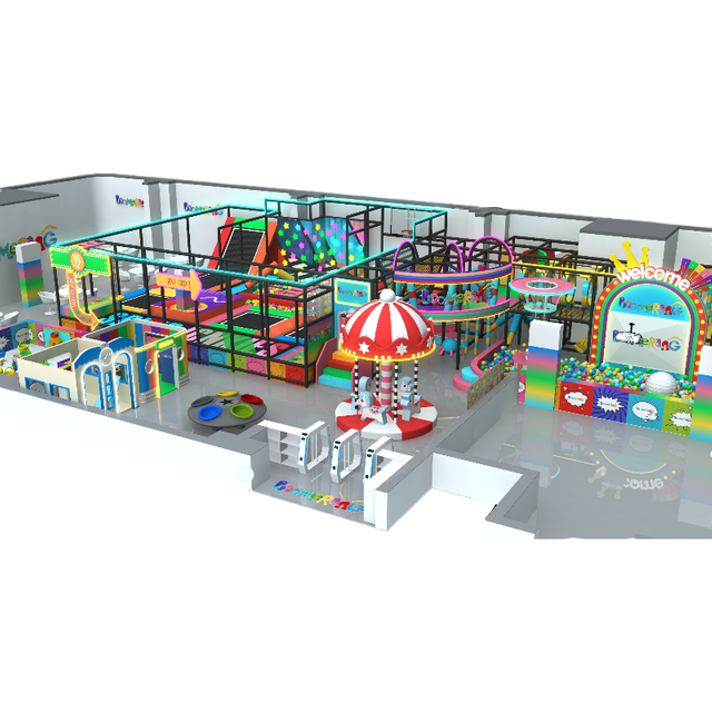 Multiple Styles Adventure Soft Play Area Kids Equipment Commercial Children Indoor Playground Set With Big Slides