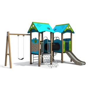 Children's Playground with Slide Toddler Climbing Swing Set Large Outdoor Play Equipment Can Be Applied to Schools, Communities