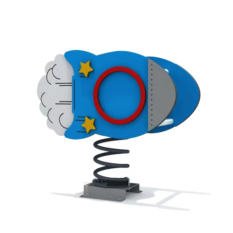 Funny Amusement Park Children Spring Horse PE Board Outdoor Children Rocking Horse Toys Customized