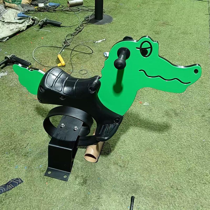 Factory Direct Sale Safe and Sturdy Children's Spring Wooden Horse Animal Shape PE Board Preschool Spring Horse Rider