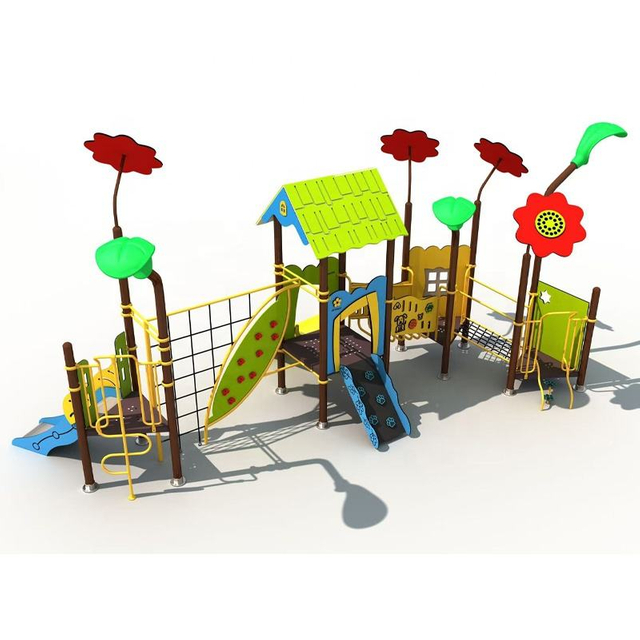 Large Outdoor Stainless Steel Slide Playground Equipment for Kids Educational Play Equipment for Residential Public Use