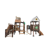 High Quality Outdoor Play Zone for Kids Amusement Park Facilities Wooden Tree Playhouse Slide for Schools Scenic Areas