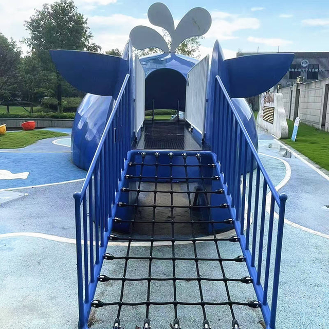 Custom Theme Kindergarten Outdoor Large Kids' Stainless Steel Unpowered Combination Slide Amusement Equipment Plastic Park Use