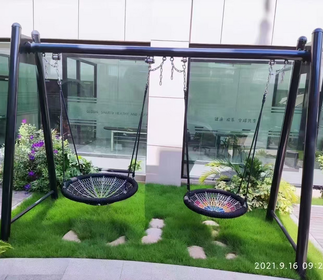 Outdoor galvanized Swing with Inclusive Seats
