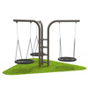 Outdoor Swing with Dual Seat and Toddler Seat