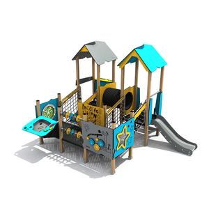 Environmental-friendly Colorful Outdoor Playground Multifunctional Combination Slide for Kindergarten