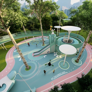 Commercial Children Large Outdoor Playground Design Climbing Slide Combination for Kindergarten or School Play Area sports park Plastic Slide