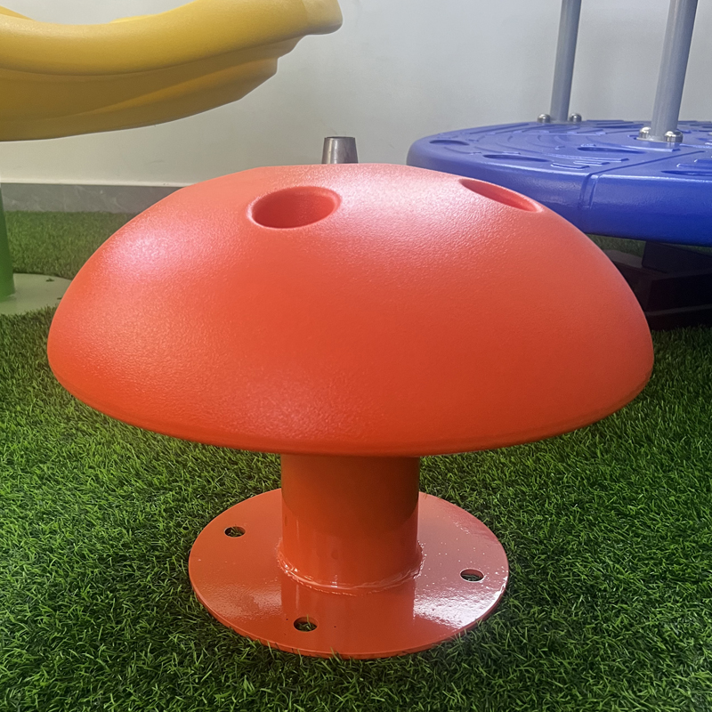Plastic Mushroom Swivel Chair for Kids: Outdoor Park and Backyard Playground Set with Rotating Seats for Gardening and Play