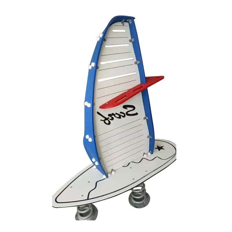 High-quality New Children's Spring Horse PE Sailboat Shake Outdoor Playground Seesaw Play Equipment.
