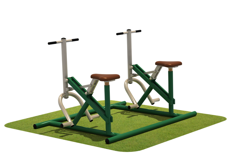 Outdoor Dual-User Rider for Full-Body Cardiovascular Workout